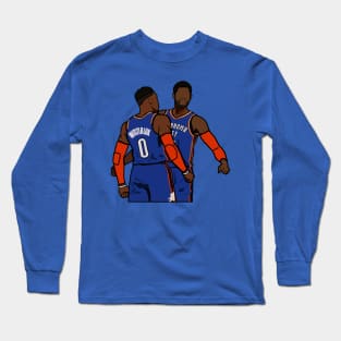 Russell Westbrook and Paul George - NBA Oklahoma City Thunder Long Sleeve T-Shirt